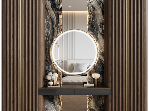Neo-Chinese Style Affordable Luxury Style Wardrobe Dressing Table
