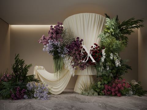 Art Display Green Planting Flower Art Meichen Hydrangea Green Planting Wedding Flower Art