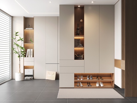 Modern Entrance Shoe Cabinet Partition Shoe Cabinet Household Shoe Cabinet Decorative Cabinet