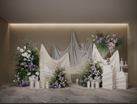 Art Display Green Planting Flower Art Meichen Hydrangea Green Planting Wedding Flower Art