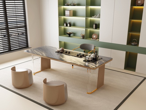 Modern Tea Room Italian Tea Room Tea Table and Chair Combination Modern Italian Tea Room