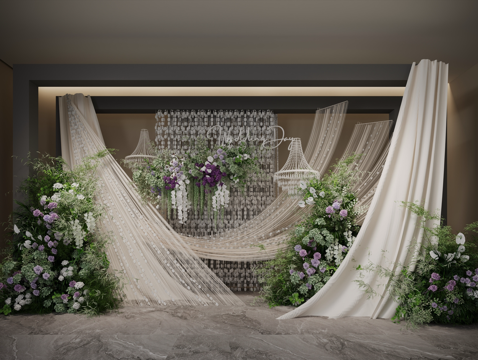 Art Display Green Planting Flower Art Meichen Hydrangea Green Planting Wedding Flower Art
