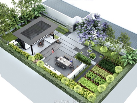 Modern Roof Garden Hanging Garden Courtyard Garden Courtyard Vegetable Garden