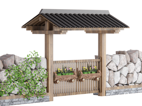 Country courtyard gate