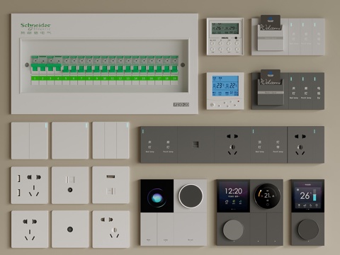 Modern Switch Hotel Switch Air Conditioning Switch Socket Distribution Box Smart Panel