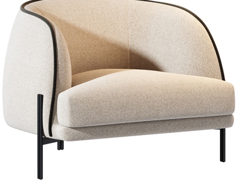 Caillou Modern Lounge Chair Vintage Leisure Chair Neo-Chinese Style Leisure Chair Sofa Chair