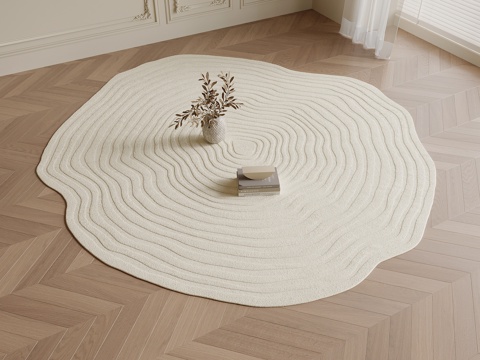Carpet Modern Cream Style Carpet Shaped Carpet