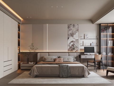 Modern minimalist home bedroom