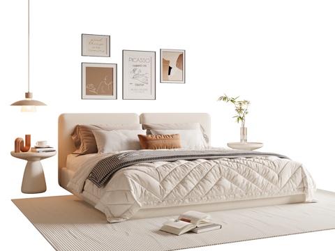 Modern Cream Style Double Bed