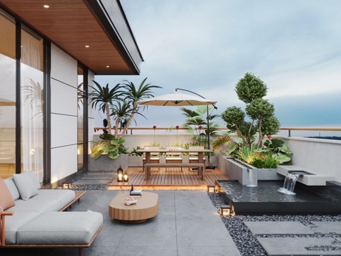 Modern Roof Garden Modern Roof Garden Waterscape
