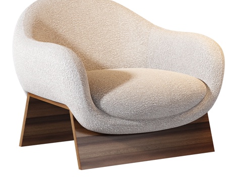 Bonaldo Minimalist Lounge Chair Fabric Lounge Chair Walnut Lounge Chair Armchair