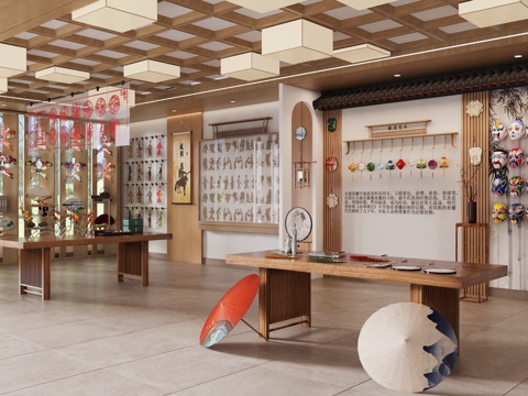 Intangible Cultural Heritage Museum Intangible Cultural Heritage Exhibition Hall Sachet Sachet Sachet Bag Face Mask Shadow Play Shadow Play Shadow Character