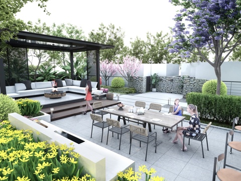 Modern Roof Garden Roof Garden Hanging Garden Courtyard Garden Vegetable Garden