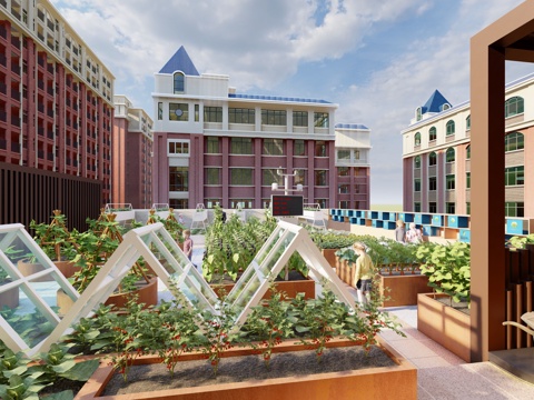 Modern Roof Garden Courtyard Garden Hanging Garden Vegetable Garden Villa Courtyard Flowers