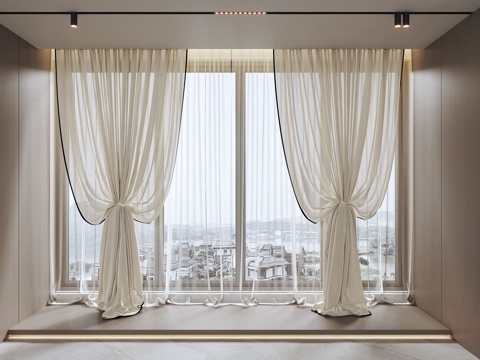 French medieval gauze curtain French curtain medieval cream gauze curtain solid color curtain gauze curtain