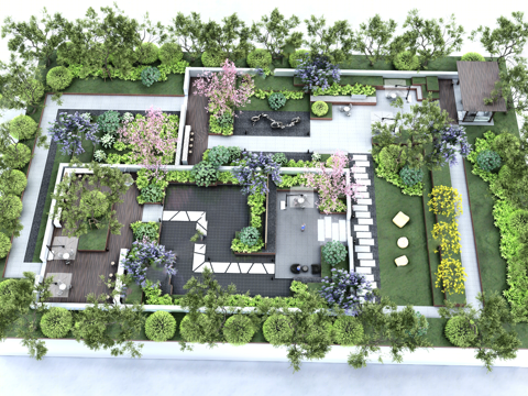 Modern Roof Garden Courtyard Garden Hanging Garden Vegetable Garden Villa Courtyard Flowers