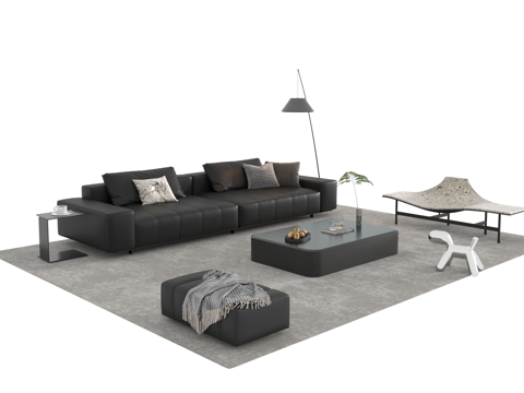 Modern Italian Sofa Italian Sofa Coffee Table Combination Leather Sofa