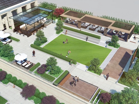 Modern Roof Garden Hanging Garden Courtyard Garden