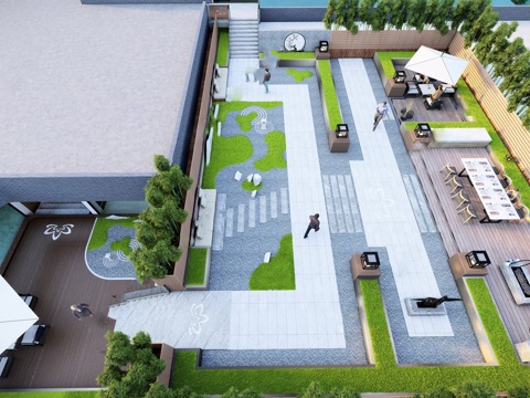 Modern Roof Garden Courtyard Garden Hanging Garden