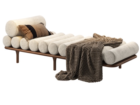 Tacchini Italian Style Minimalist Sofa Bed Fabric Sofa Bed Solid Wood Sofa Bed