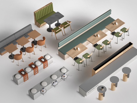 Modern Catering Card Seat Card Sitting Sofa Cafe Card Seat Casual Sofa