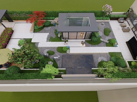 Modern Roof Garden Courtyard Garden Hanging Garden