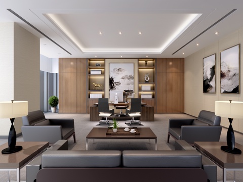 modern chairman office sofa coffee table