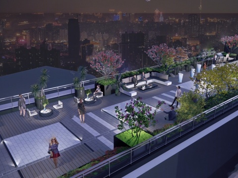 Modern Roof Garden Courtyard Garden Hanging Garden
