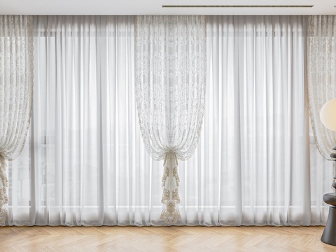 French Curtain French Gauze Curtain French Printed Curtain Gauze Pleated Curtain Curtain