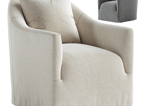 American Style Simple Fabric Sofa Chair