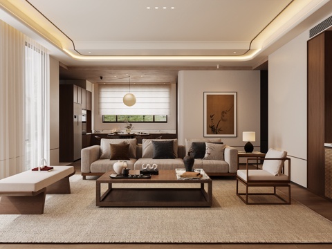 New Chinese Living&Dining Room