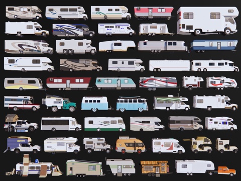 Modern RV Camper Car Touring Car Camp Car Tourist Car Mobile RV Tourist Bus