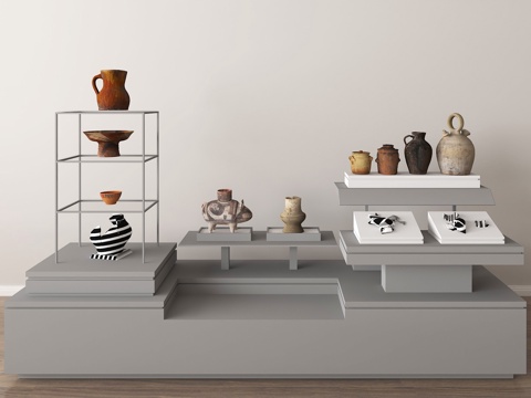 Cultural Relics Exhibition Ancient Pottery Art Exhibition Archaeology Cultural Relics Historical Collection Museum Exhibits