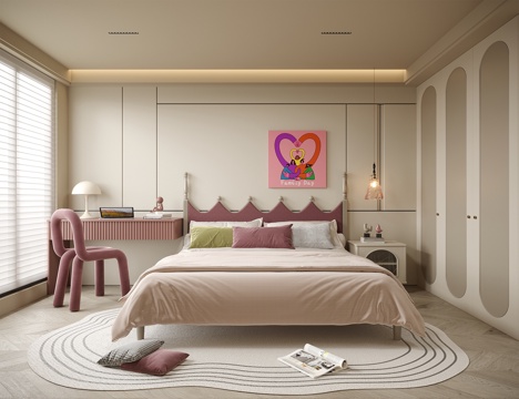 Modern Girls Room kids Bedroom kids Bed Children's Desk Chair
