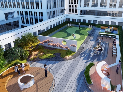 Modern Roof Garden Hanging Garden Courtyard Garden