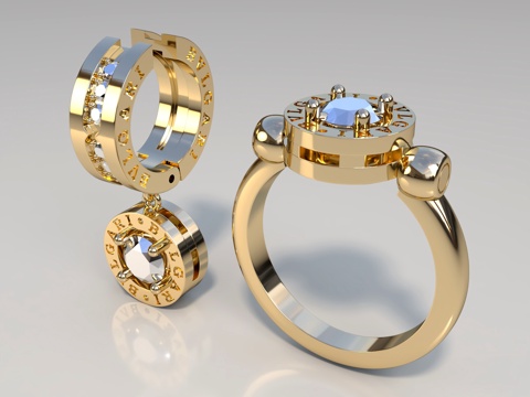 Ring Brick Ring Wedding Ring Gem Ring Women's Ring Gold Ring Bulgari Ring Jewelry