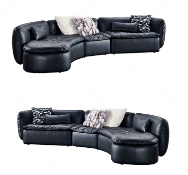 Modern minimalist shaped sofa
