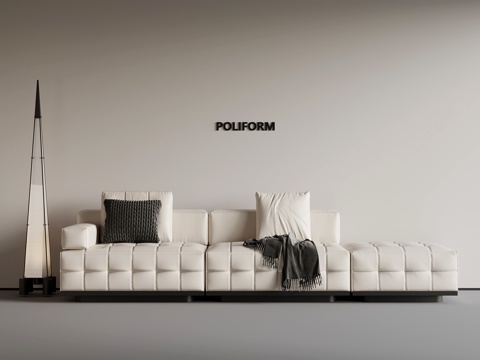 Modern Simple Multiplayer Sofa In-line Sofa
