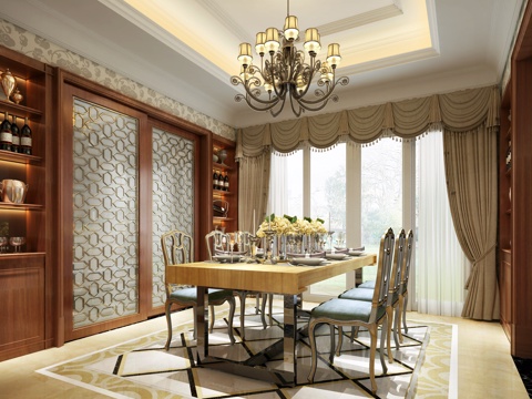Jianou living room dining room sofa combination chandelier