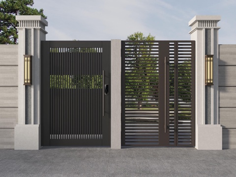Courtyard Door Villa Door Garden Door Iron Door Entrance Door