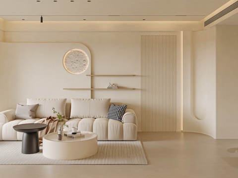 Modern Cream Style Living&Dining Room
