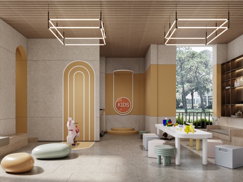 Modern Overhead Floor Children's Area
