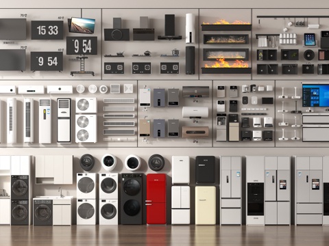 Washing Machine Oven Air Conditioning TV Projector Range Hood Home Appliance Combination
