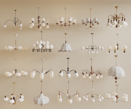 French Mid-century Style Chandelier Middle Cream Style Chandelier Modern Middle Style Chandelier Living Room Chandelier Meal