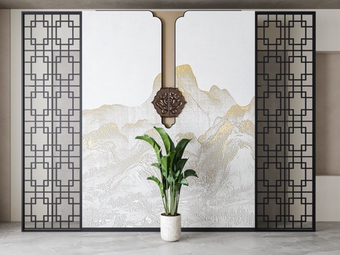 New Chinese sofa Wall