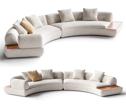 Minotti Curved Sofa Living Room Sofa Super Moon Sofa