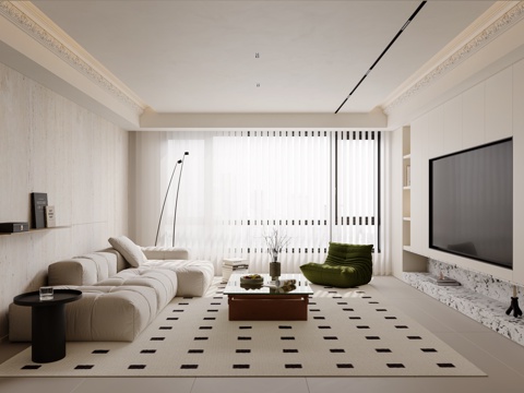 Modern Cream Style Living Room