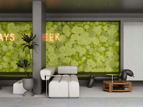 Modern Reception Room Company Tea Room Office Rest Area Company Reception Area Office Card Seat