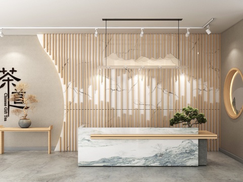 New Chinese Front Desk Chinese Front Desk New Chinese Company Front Desk Tea House Bar Tea