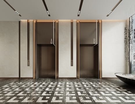 modern elevator hall